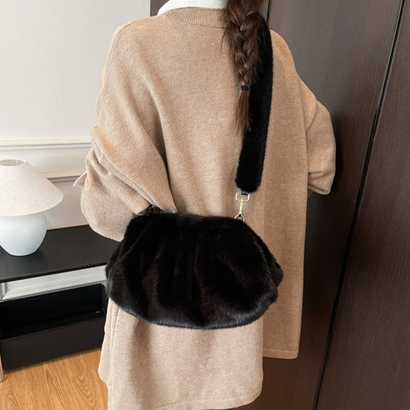 Embroidery Texture - Winter Texture Simple Crossbody Bags Faux