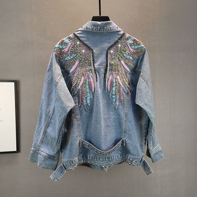 Embroidery On Jeans - 2026 New AutumnFashion Rivet Woman Denim