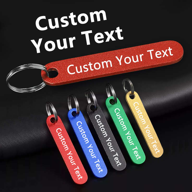Embroidery Alphabet - 1PC Personalized Stainless Steel Keychain Custom