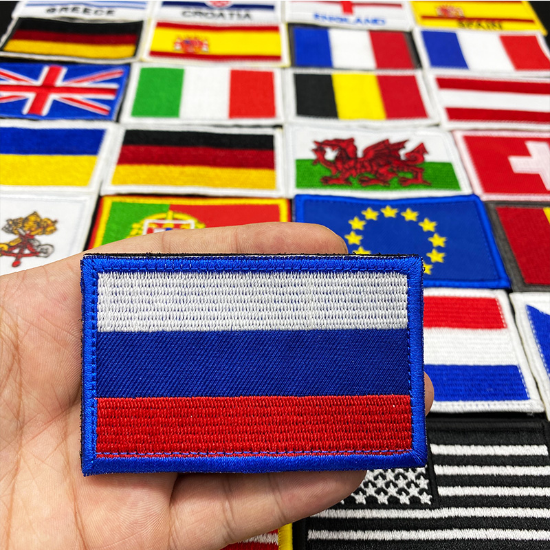 Embroidery Uk - Country Flag Embroidered hook loop patch
