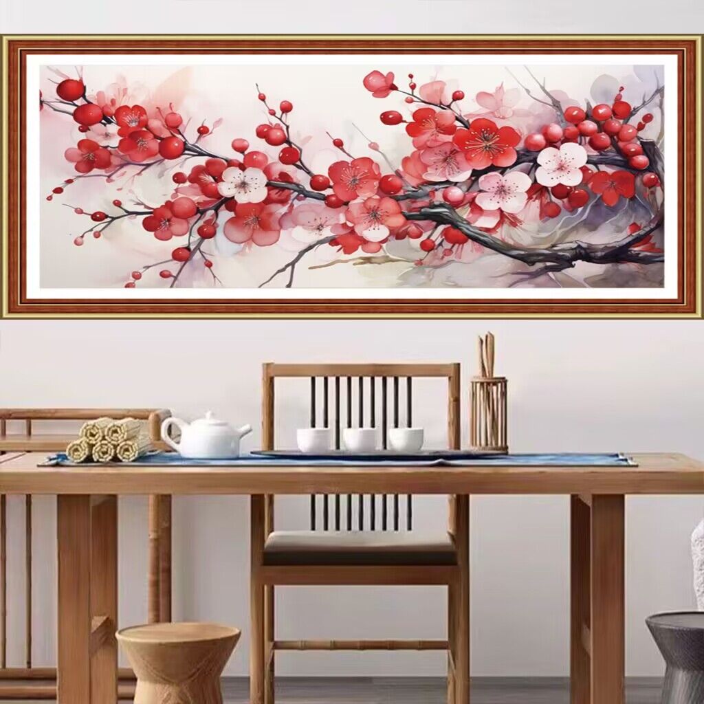 9ct 110x50cm Red Flowers  Embr - огляд і ціна Embroidery Tas