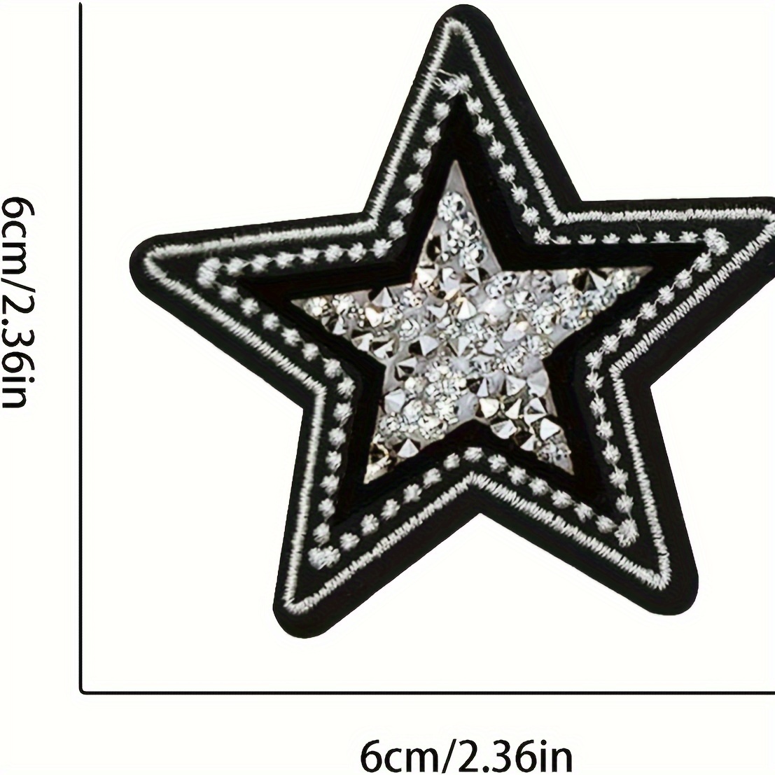 5 PCS Black and White Twinkle  - огляд і ціна Embroidery On Jeans