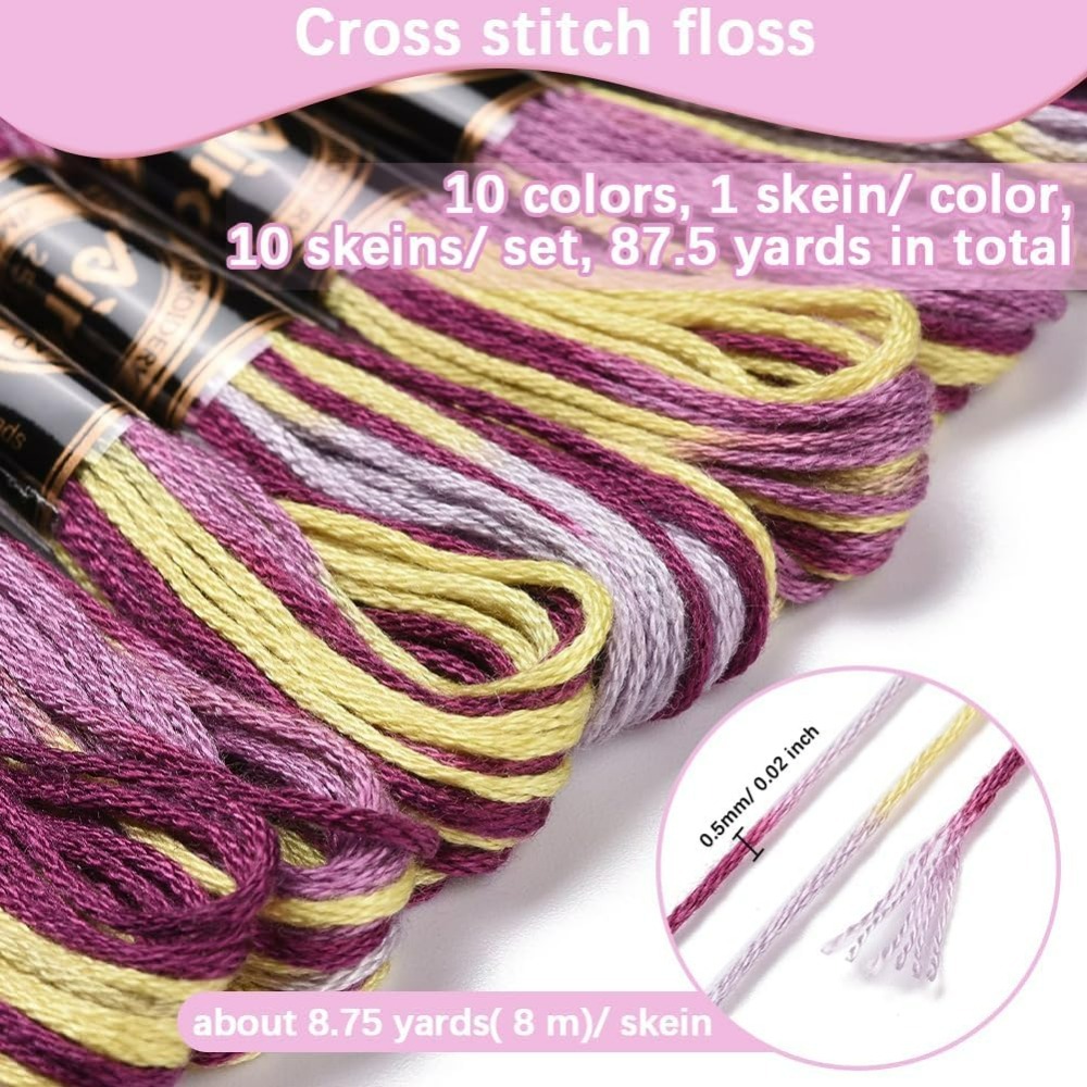 6 Strands Purple Variegated Em - огляд і ціна Embroidery Kit