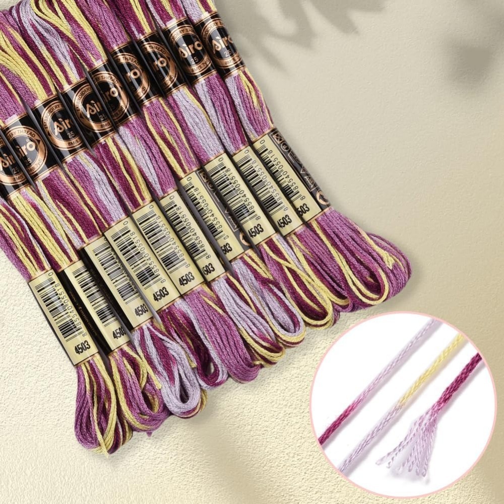 6 Strands Purple Variegated Em - огляд і ціна Embroidery Kit