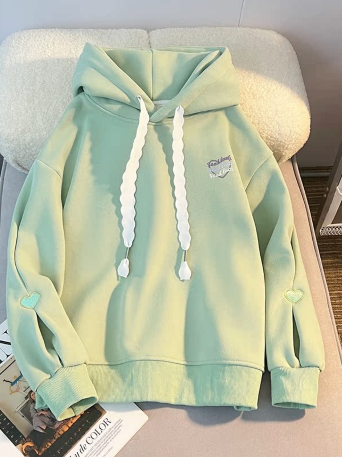 Thickened Hoodie Sweatshirt Gi - огляд і ціна Embroidery Design Love