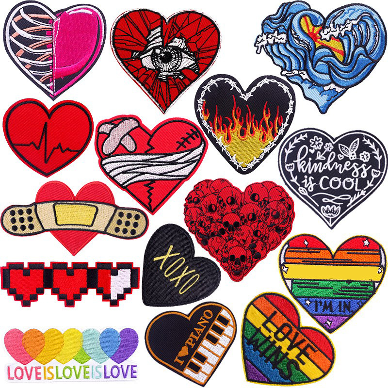 Designer Punk Love Heart Iron- - огляд і ціна Embroidery Design Love