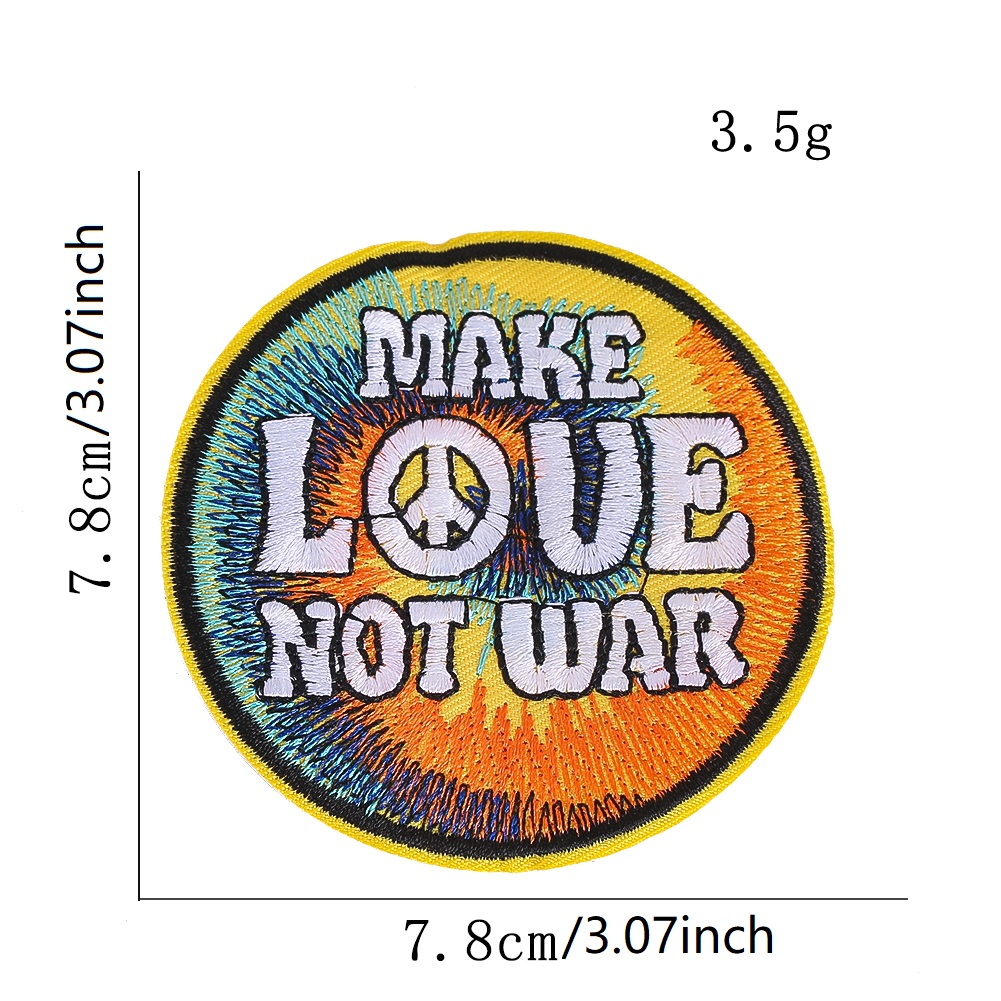 Anti War Make Love Not War Emb - огляд і ціна Embroidery On Jeans