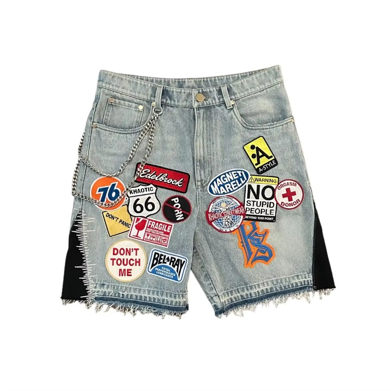 American Retro Denim Shorts Y2 - огляд і ціна Embroidery On Jeans