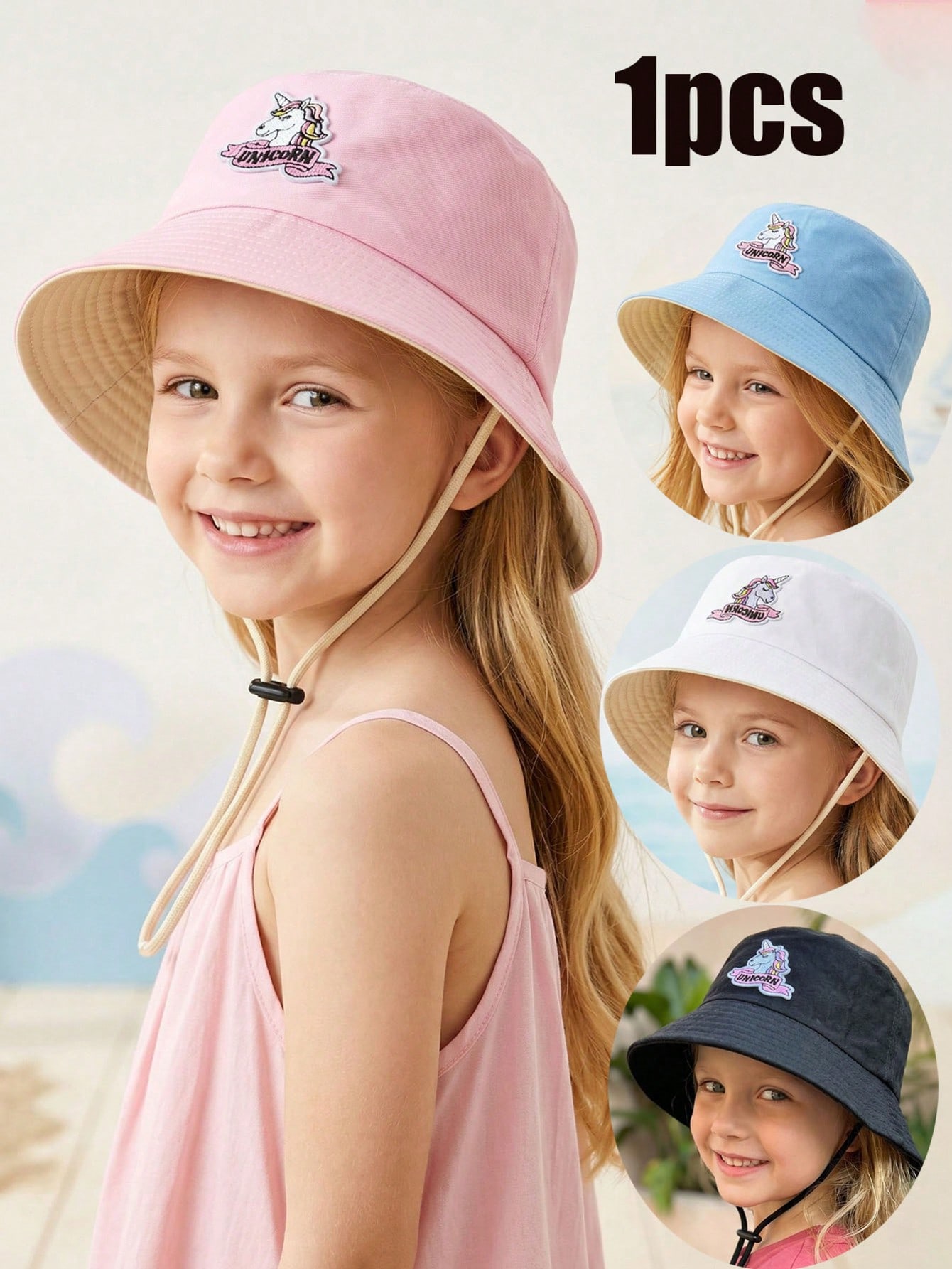 1pcs 2-6Y Girls Cartoon Unicor - огляд і ціна Embroidery Cap