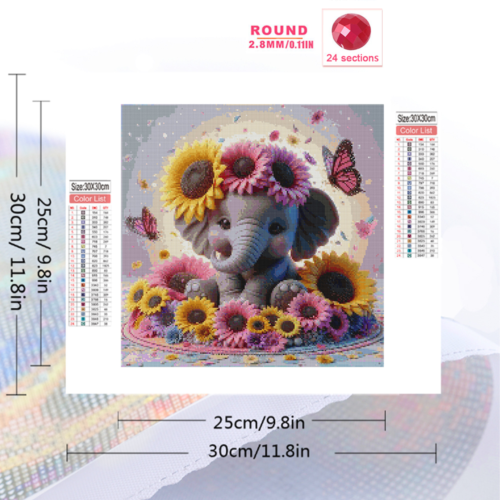Evershine Elephant Diamond Pai - огляд і ціна Embroidery Kit Set