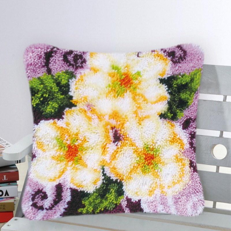Rose Flower Latch Hook Kits DI - огляд і ціна Printed Embroidery Kit