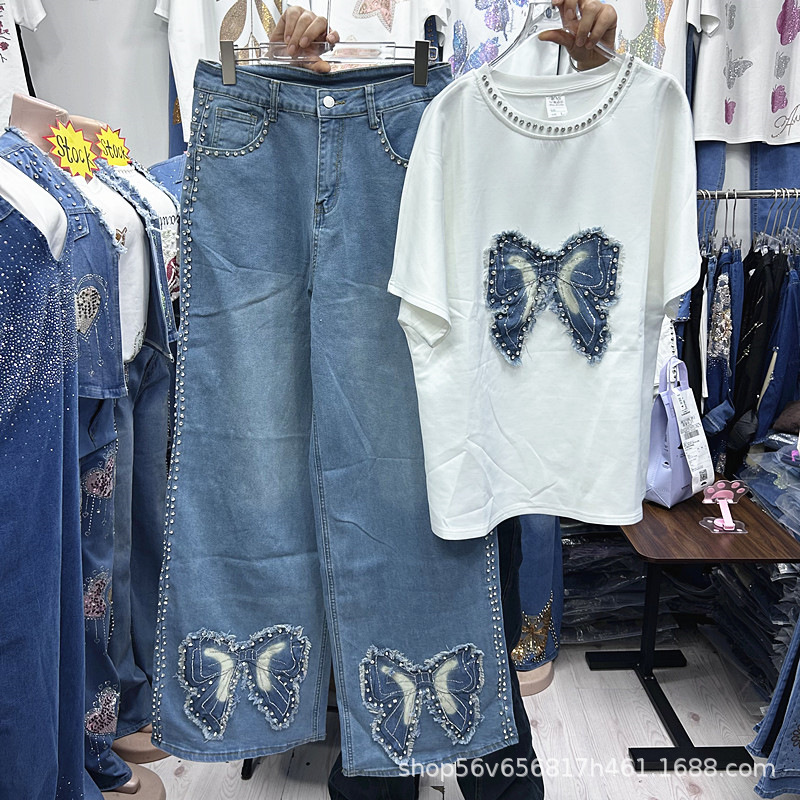 New Spring Summer Loose Women  - огляд і ціна Embroidery On Jeans