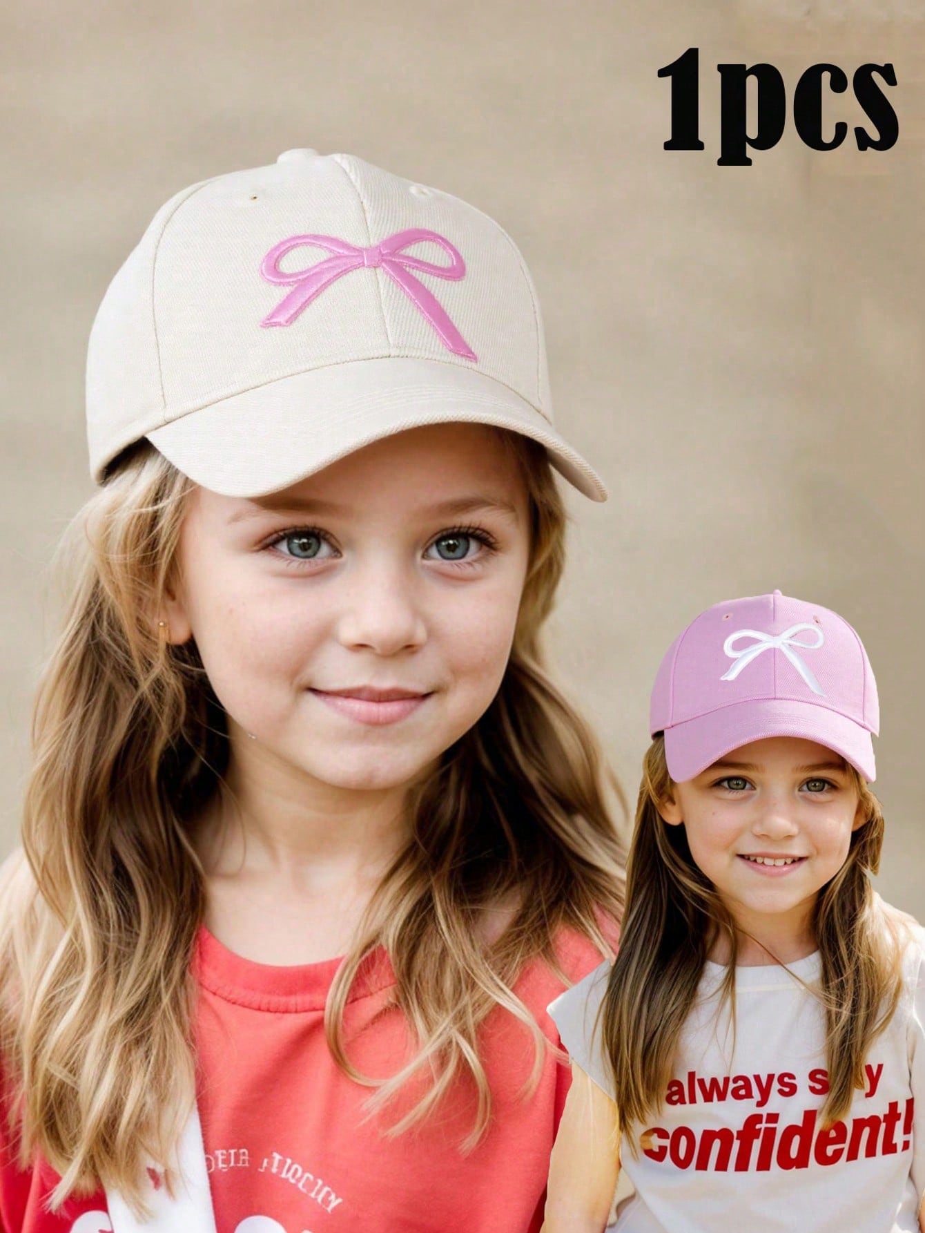 1Pc 3-8Y Girls Embroidery Bow  - огляд і ціна Embroidery Cap