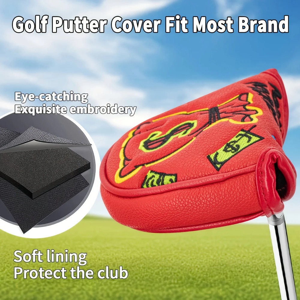 Golf Putter Cover | Half Round - огляд і ціна Embroidery Premium