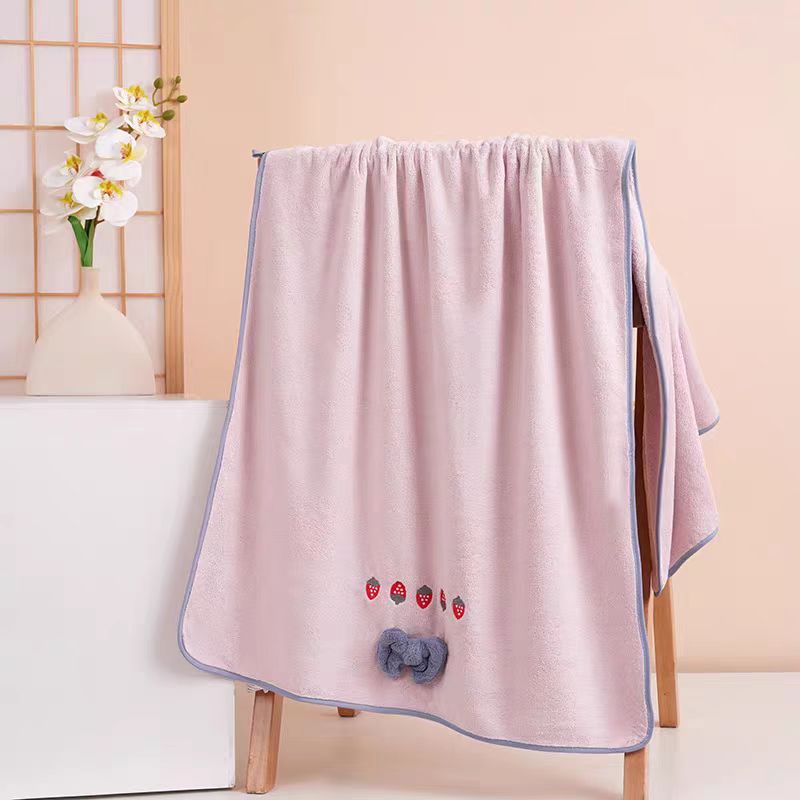 310g New coral fleece strawber - огляд і ціна Embroidery Towel