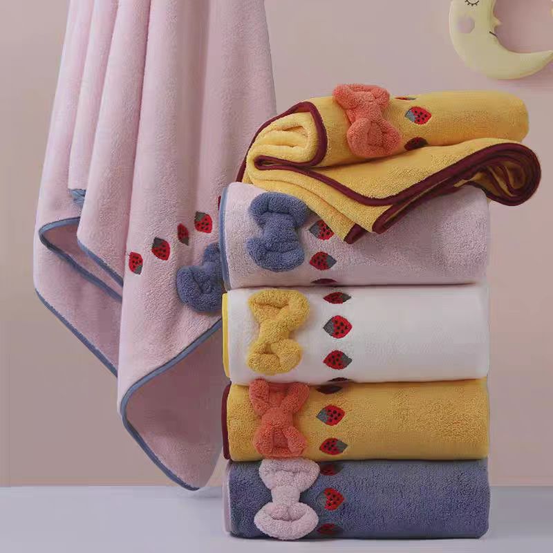 310g New coral fleece strawber - огляд і ціна Embroidery Towel