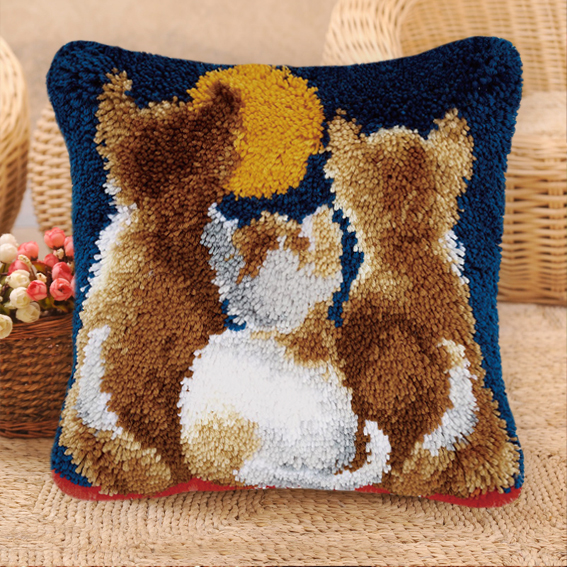 Cat Series Latch Hook Kit Mats - огляд і ціна Printed Embroidery Kit