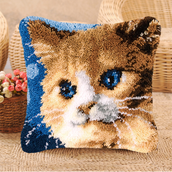 Cat Series Latch Hook Kit Mats - огляд і ціна Printed Embroidery Kit