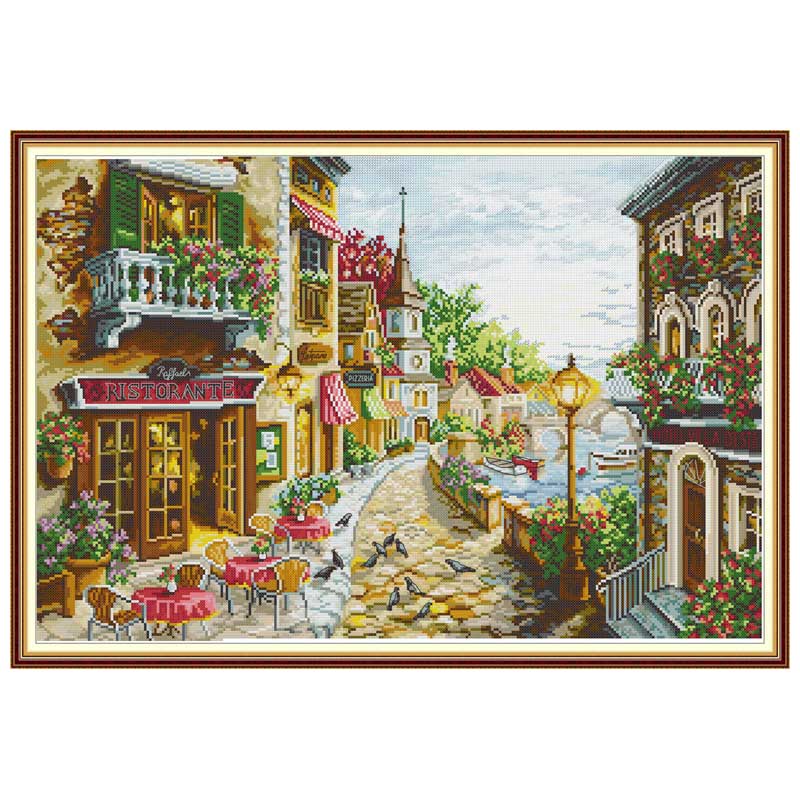 Street Side Restaurant Pattern - огляд і ціна Embroidery Tas