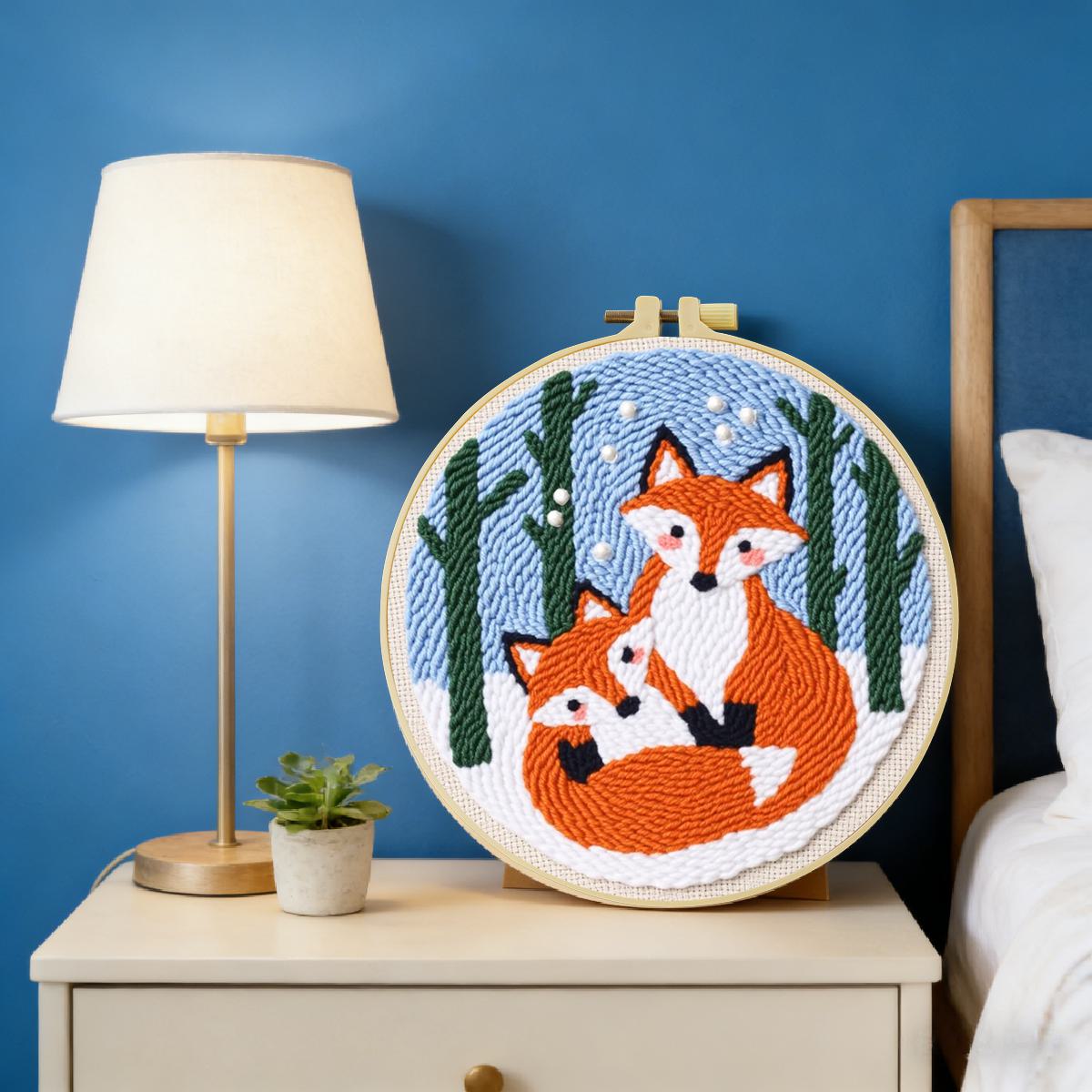 20X20CM/7.87inch Animal - Fox  - огляд і ціна Printed Embroidery Kit