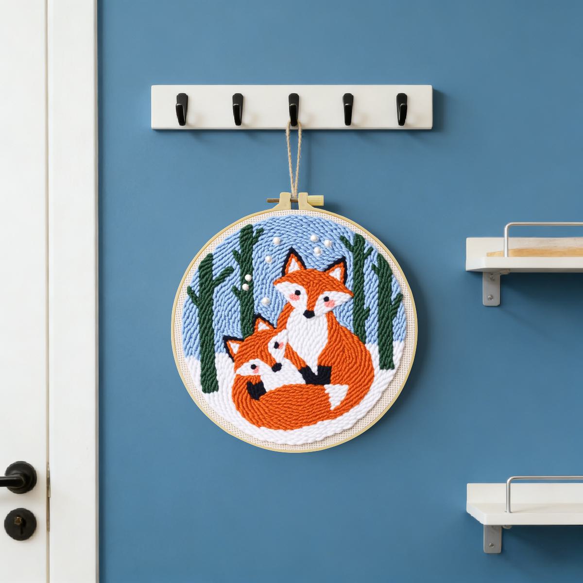 20X20CM/7.87inch Animal - Fox  - огляд і ціна Printed Embroidery Kit
