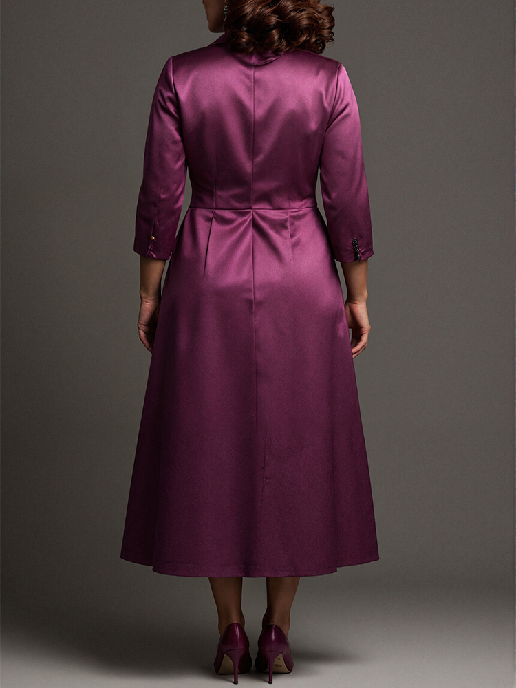 Women Plus Size Satin Midi-Len - огляд і ціна Embroidery Jacket