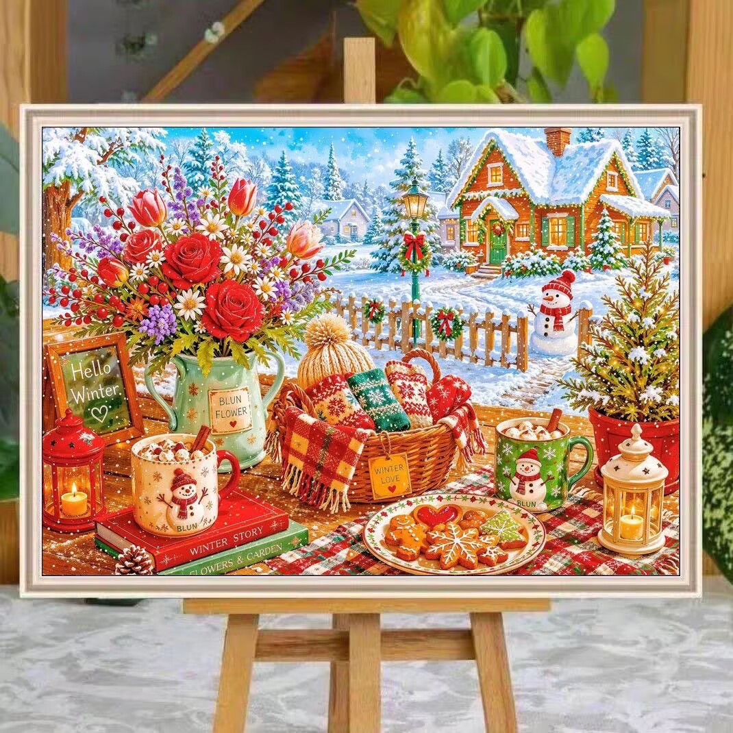9CT 14ct Winter Printed Kits C - огляд і ціна Embroidery Tas