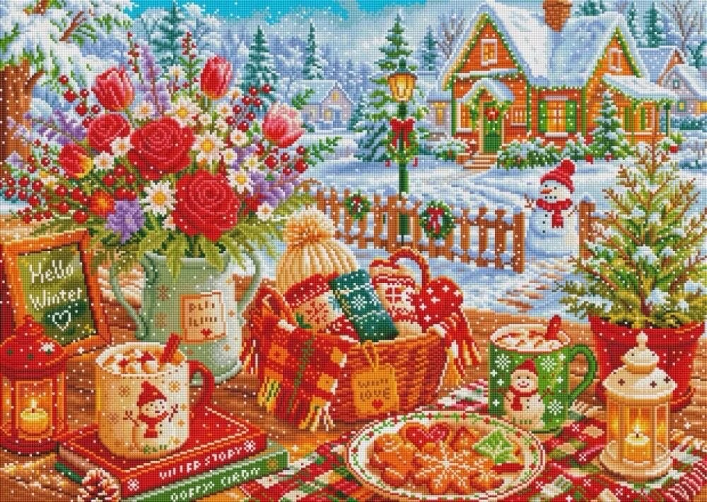 9CT 14ct Winter Printed Kits C - огляд і ціна Embroidery Tas