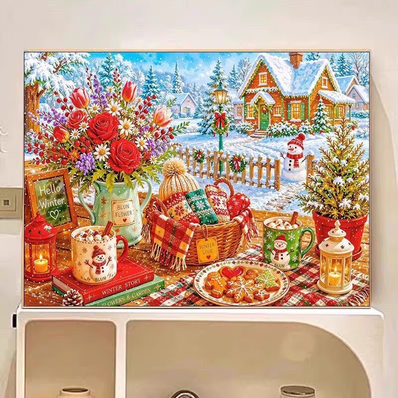 9CT 14ct Winter Printed Kits C - огляд і ціна Embroidery Tas